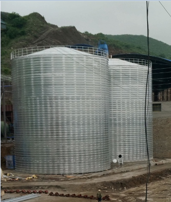 白沙粮食钢板仓的安装全过程不用热焊接